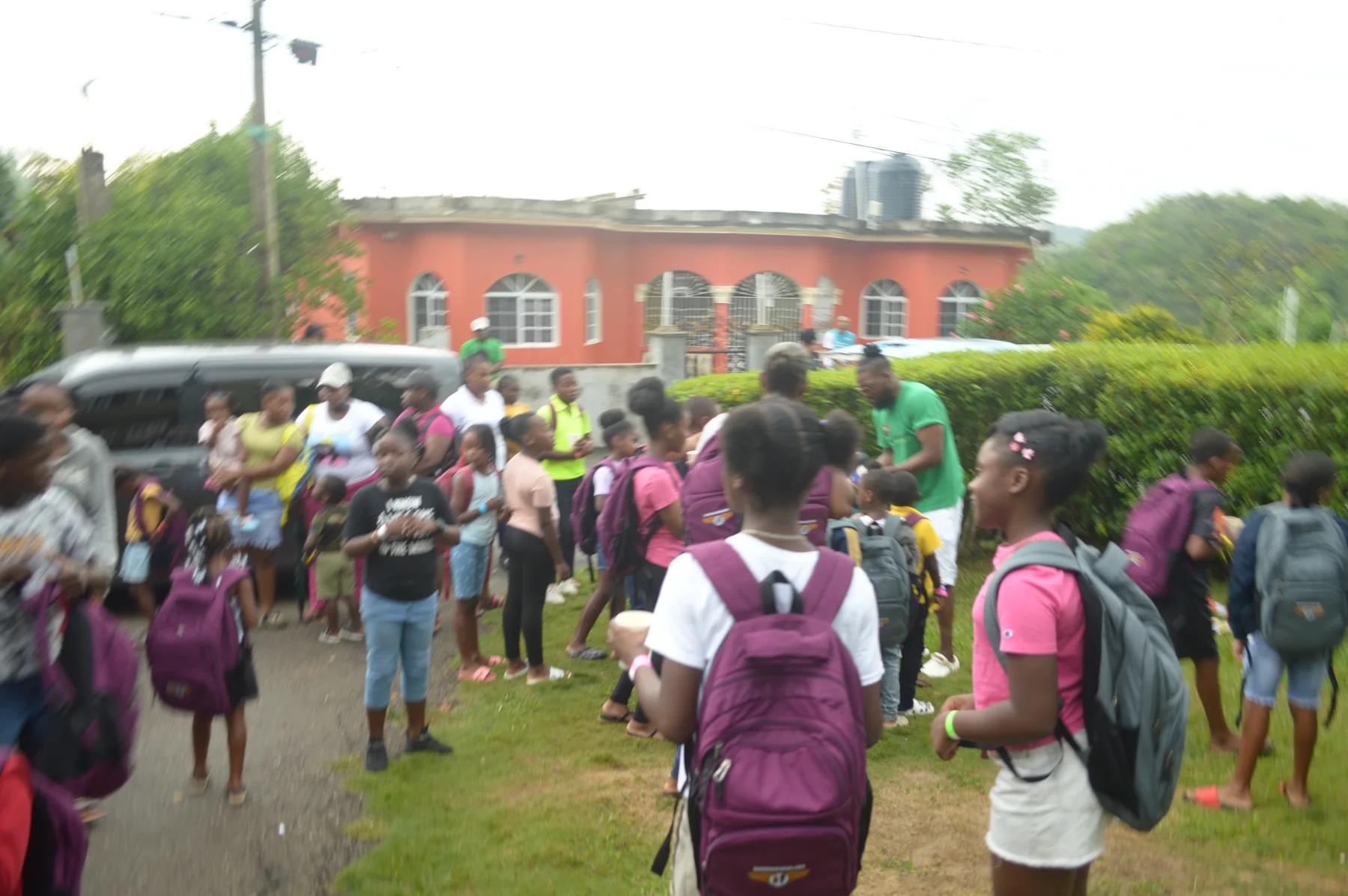 Children and families gathered in Longbough